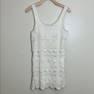 Staring at Stars Cream Sleeveless Lace Dress